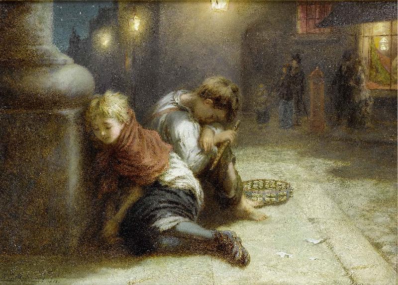 Augustus Saint-Gaudens Fatigued Minstrels oil painting image